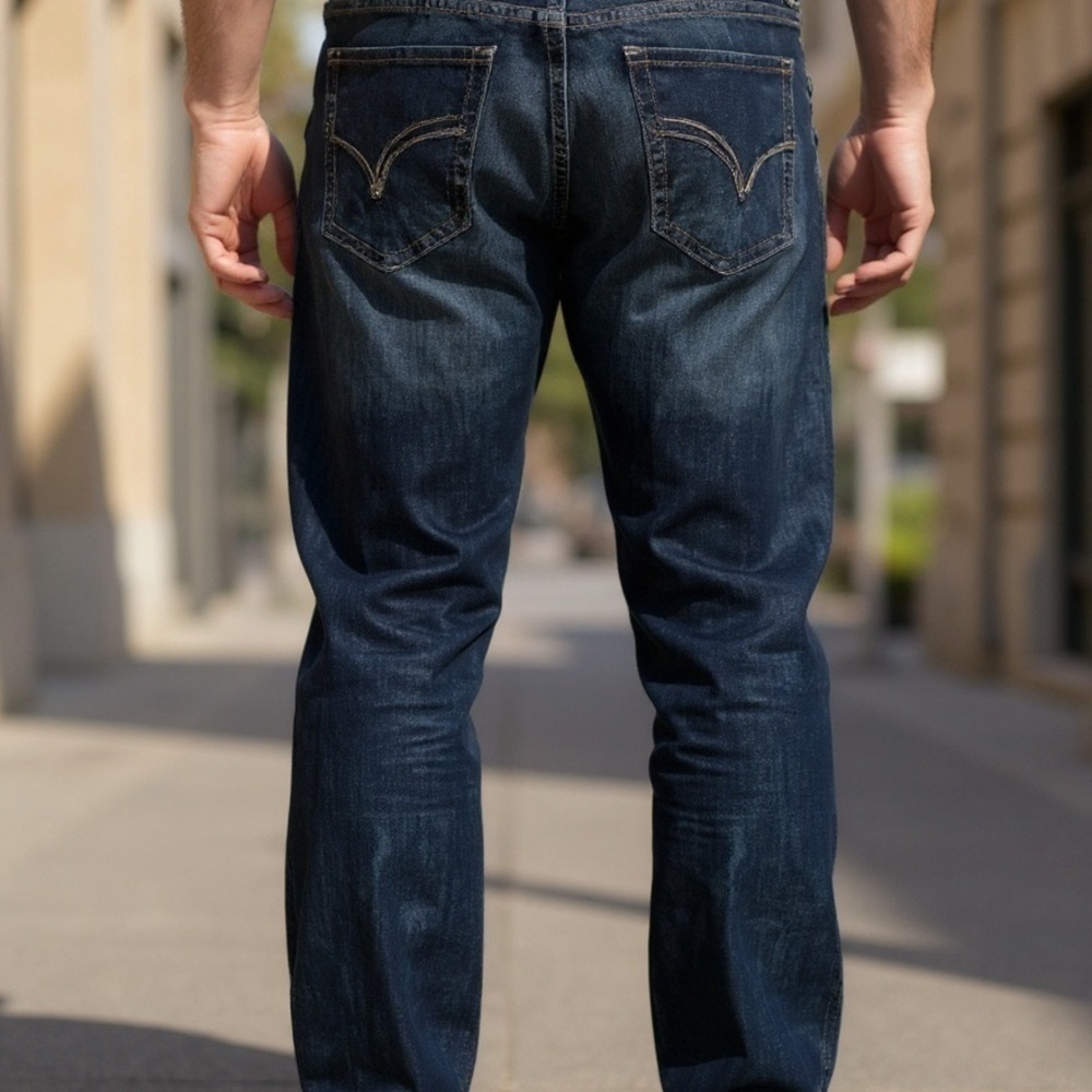 True Religion Rocco Relaxed Skinny Flap Denim Jeans    - Picture 13 of 14